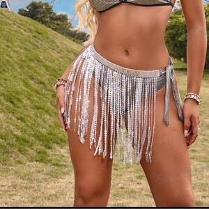 SHEIN Swim Event Metallic Tassel Decorated